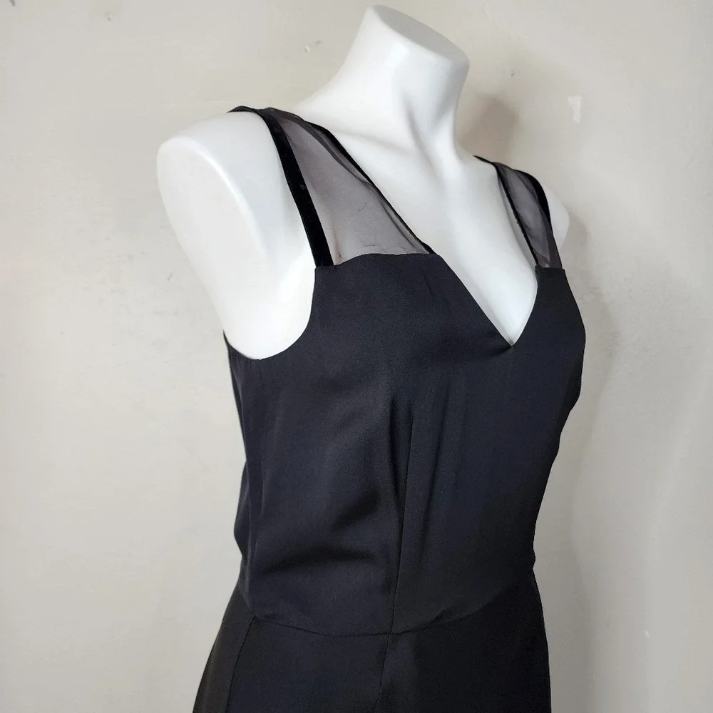 NWT Theory Devron Black Silk Fit‎ and Flare Dress Size 10 - Picture 6 of 16